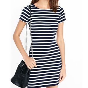 EXPRESS Navy Striped Dress